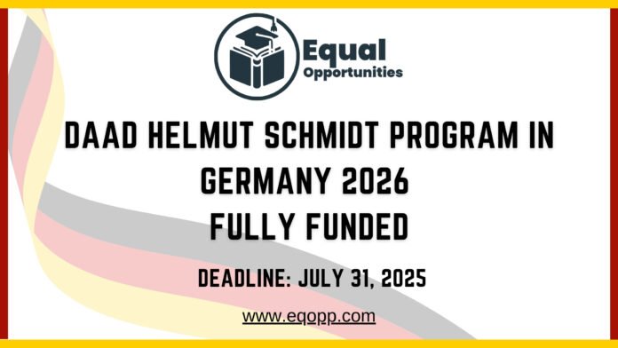 DAAD Helmut Schmidt Program in Germany 2026 Fully Funded