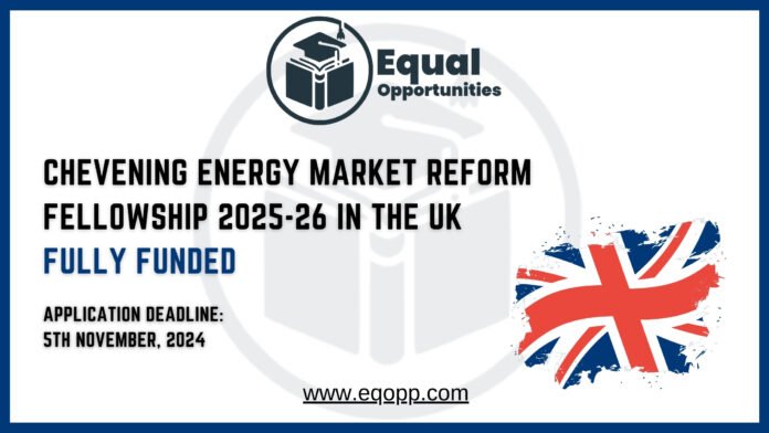 Chevening Energy Market Reform Fellowship 2025-26 in the UK Fully Funded