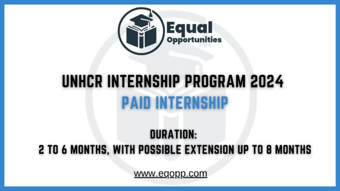 UNHCR Internship Program 2024 Paid Internship