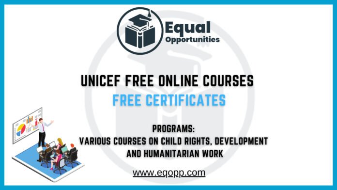 UNICEF Free Online Courses with Free Certificates