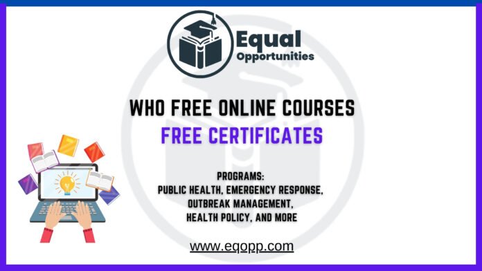 WHO Free Online Courses with Free Certificates