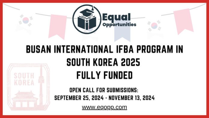 Busan International IFBA Program in South Korea 2025 Fully Funded