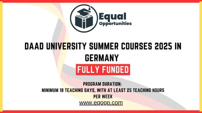 DAAD University Summer Courses 2025 in Germany Fully Funded