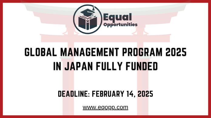 Global Management Program 2025 in Japan Fully Funded