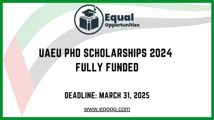 UAEU PhD Scholarships 2024 Fully Funded
