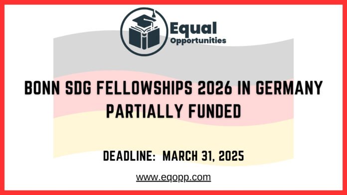 Bonn SDG Fellowships 2026 in Germany Partially Funded